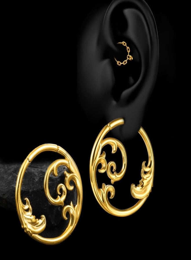 Earblity 1 Pair ear weight Waves gauges 22gram for ear lobe in 4mm/6g Ear Tunnels Plugs 316 Stainless Steel Gold Earrings Weight Plugs Hypoallergenic expander Piercing Body Jewelry - Image 3